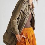 Free People Not Your Brother’s Surplus Cargo Jacket in Olive Green Size S Photo 4