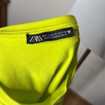 ZARA  Neon Green Long Sleeve Crop Top Photo 2