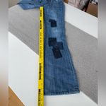 Set/2 MEK Denim Keros Skinny Super Bell Low Rise Flare Jeans Patchwork Dk Rinse Blue Size 24 Photo 11