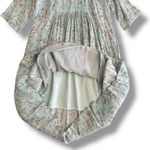 Anora India Boho Embroidered Mirror Work Floral Midi Dress 3XL Lined Festival Blue Size 3X Photo 7