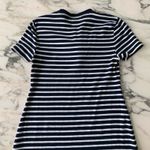 CHAPS Petite Striped Fitted Lace Up Dress Photo 1