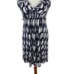 Tart Halter Empire Waist Mini Dress Navy White Medium Photo 2