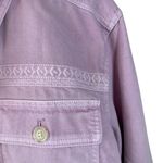 Sundance  Lilac Utility Jacket with Embroidered Trim Size Large Lightweight Photo 4
