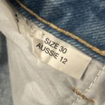 Rollas Dusters Shorts Womens 30 Jean Blue Denim Pockets High Rise Slim Photo 3