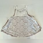 Maurice's Maurice’s Medium Lace Bib Floral Under Design Flowy Double Layered Tank Top M‎ Photo 1
