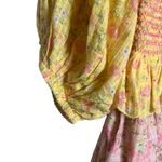 Love Shack Fancy Shaw Smocked Floral Print Mini Dress in Chateau Rose Size Small Photo 8