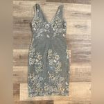 David Meister silver sequin midi dress Photo 1