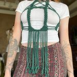 Macrame Crop Top Festival Wear Green Photo 2