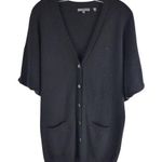 Vince V-neck 1/4 Button Up Cashmere Cardigan Black Dolman Sleeves Size S Photo 0