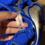 Zaful Blue sparkly bikini two pieces set with tie-up top and high-waisted bottoms Photo 3