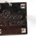 Genna DeRossi Spike Bag Charm Purse Charm Keychain Pyramid Spike Silver Photo 6