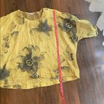 Tempo Paris  100% Lino Light Yellow Knit Top Photo 7