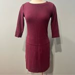 Toad & Co Burgundy 3/4 Sleeve Nixi Dress with Hidden Stash Pocket Size Small Photo 2