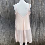 Vintage Chic Pink Chemise with Delicate Cross Over Lace Accents Sheer V Back Size 1X Photo 4