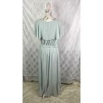 Show Me Your Mumu Show‎ Me Your Mumu Jess Ruffle Chiffon Wrap Dress Silver Sage Plus Size 3X Photo 5