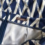 J. McLaughlin  Navy Blue White Skirt diamond high rise stretch Photo 4