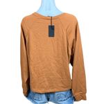 Nordstrom Circle X Cozy Raglan Oversized Comfy Crewneck Sweatshirt in Rust Loungewear Photo 2