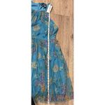 Candalite  Petite Blue Floral Midi Halter Dress New XL Photo 4