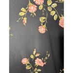 Vibe Sportswear Women 2X Floral Cold Shoulder Short Sleeve Shirt Black Dress Size XXL Photo 3