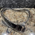 Snake Belt Buckle Black Leather Fashion Belt 43” for waist size 32 Photo 3