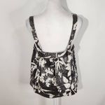 HD in Paris  Black White Tropical Floral Linen Top Size 4 Anthropologie Linen Top Photo 5