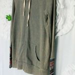 Others Follow Green Gray Hoodie Zip Waffle knit Thermal Fair Isle Trim Size XS Photo 4
