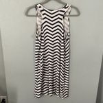 Yala Womens Chevron Tank Dress Navy White Size M Sleeveless Midi Casual Black Size M Photo 1