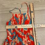 Intimately Free People Heat Wave Printed Maxi Dress Red Floral Smocked Size XS Photo 2