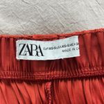 ZARA ZW Collection Satin Effect Pleated Midi Skirt Photo 6