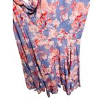CAROLINE CONSTAS Blue Floral Mock Neck Sleeveless Trumpet Brigitta Gown Size M Size M Photo 12