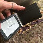Coach Authentic Signature floral coated /smooth leather bifold slim wallet Photo 3