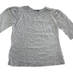 Something Navy Shirt Womens Medium Gray Puff Sleeve 3/4 Length Top Lightweight Photo 0