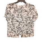 Nordstrom Frenchi Sheer Bow Short Sleeve Sheer Blouse Grey Small Photo 1