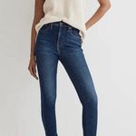 Madewell 10” High Rise Skinny Jeans Dark Wash denim zip button pockets belt loop Photo 10