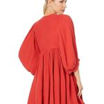Sundry  2 Womens Medium Electric Red Boho Tunic Dress Gauzy Cotton Short Dress Photo 6
