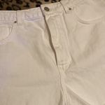 ZARA  Shorts White Jean Shorts Women’s Size 12 Distressed Edging Side Slit Shorts Photo 1