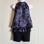 Kenneth Cole - Tie Dye/Batik Pattern Sleeveless Top - Size 8 - Blue & Black Photo 5