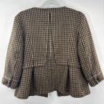 Talbots Wool Collarless Blazer Jacket Womens Size 14 Brown Plaid Classic Preppy Photo 8