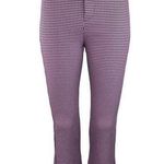 ZARA  Purple Houndstooth Flared Leg High Waist Bell Bottom 70's Trousers Pants XS Photo 0