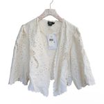 Ralph Lauren double RL 100% linen bohemian eyelet blouse NEW Size 2 Photo 1