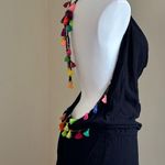 Tassel Multi Color & Beads Trim Cami Top & Shorts Bikini Cover Up NWT SZ M Photo 4