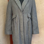 French Connection Classic Gray Tweed Trench Coat Photo 0
