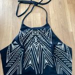 Jealous Tomato Embroidered Halter Crop Photo 2