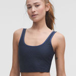 Lululemon  Textured Mesh Tennis Tank, Club Blue/Club Blue, Size L Photo 0
