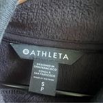 Athleta  Women’s Cozy Karma Mock Neck Dress in Black Size Small Fleece Sweatshirt Photo 3