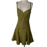 Ludovic de Saint Sernin Easy Cleavage Dress in Olive Green Medium New Womens Photo 3