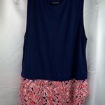 Michael Kors Blue & Sangria paisley Top Medium 🆕 Photo 2