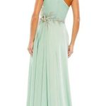 Mac Duggal 11262 Sage Embellished One Shoulder Asymmetrical Gown Size 14 New Photo 1
