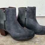 Bed Stu Roan Lina Mixed Suede Leather Black Charcoal Heeled Boot Bootie 9.5 Photo 0