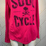 SoulCycle  Skull Logo Hot Pink Long‎ Sleeve T-Shirt Photo 2